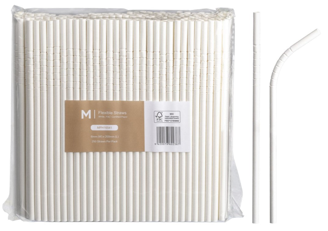 Paper Regular Flexible Straws - Matthews