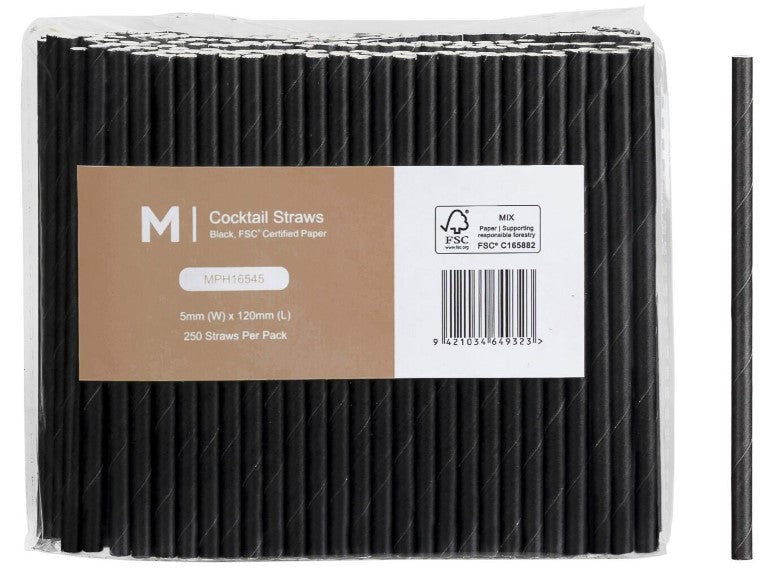 Paper Cocktail Straight Straws - Matthews