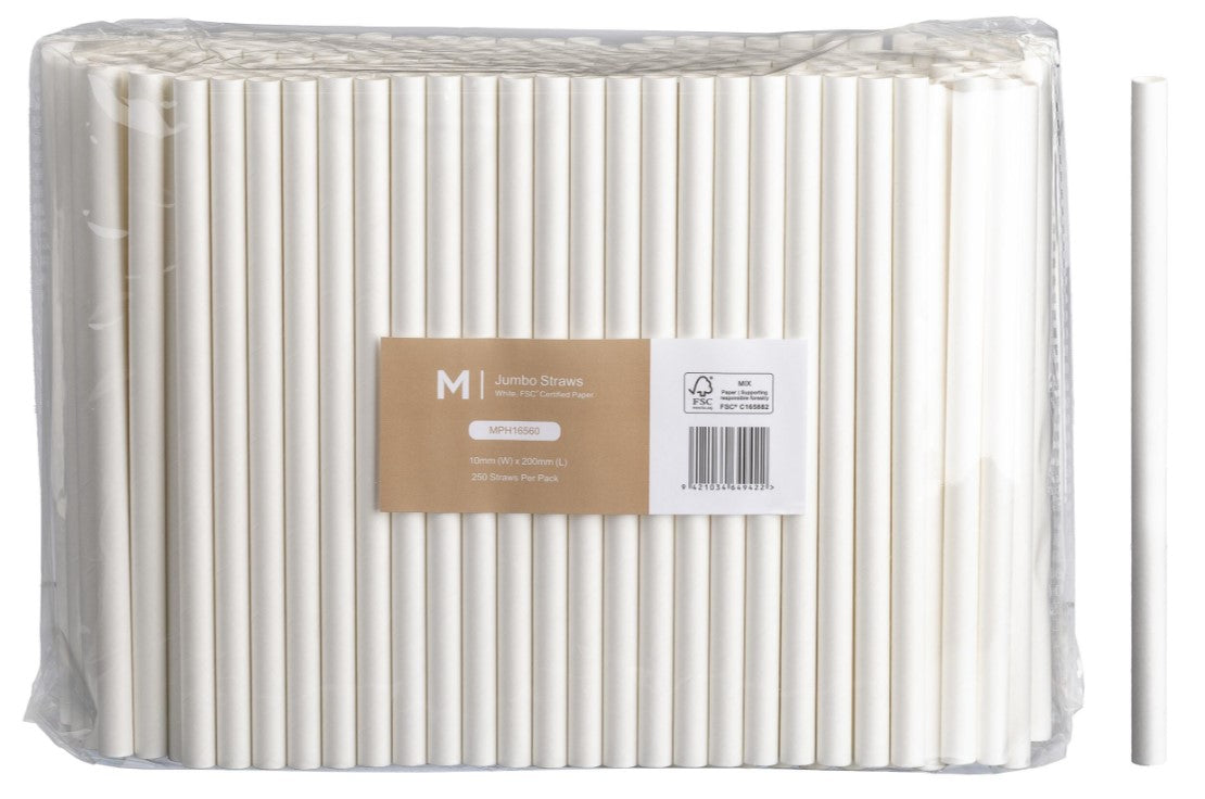 Paper Jumbo Straight Straws - Matthews