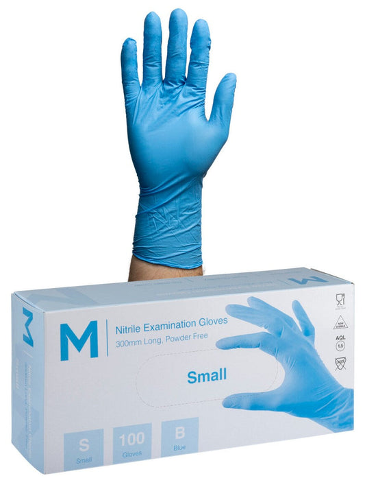 Nitrile Long Cuff Examination Gloves Powder Free - Matthews