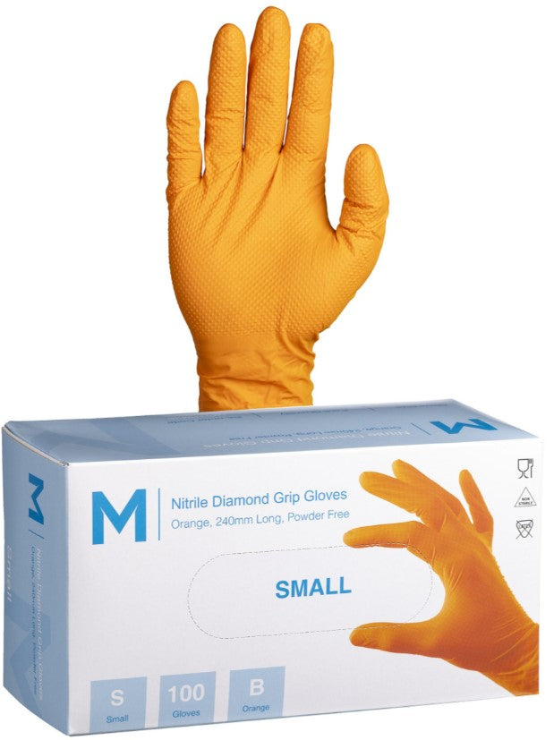 Nitrile Diamond Grip Gloves Powder Free - Matthews