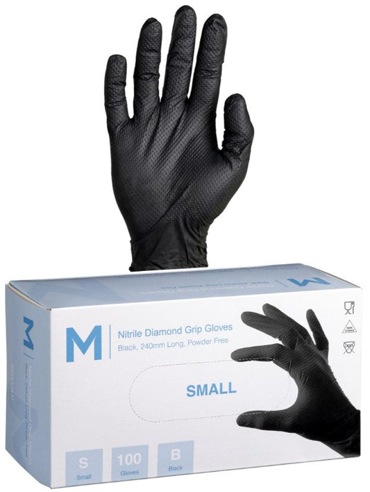 Nitrile Diamond Grip Gloves Powder Free - Matthews