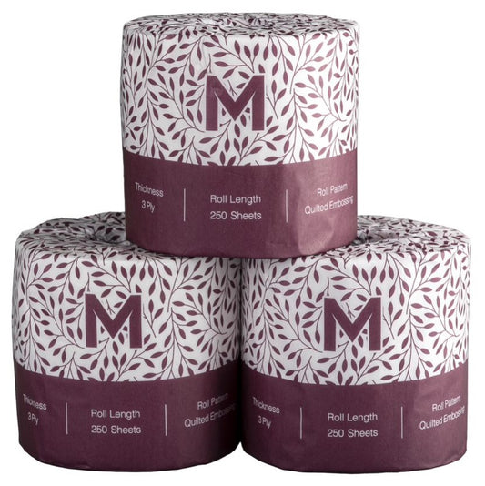 Luxury Wrapped Toilet Paper 3 Ply - 250 Sheets