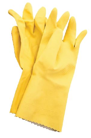 Silverline Latex Gloves Yellow