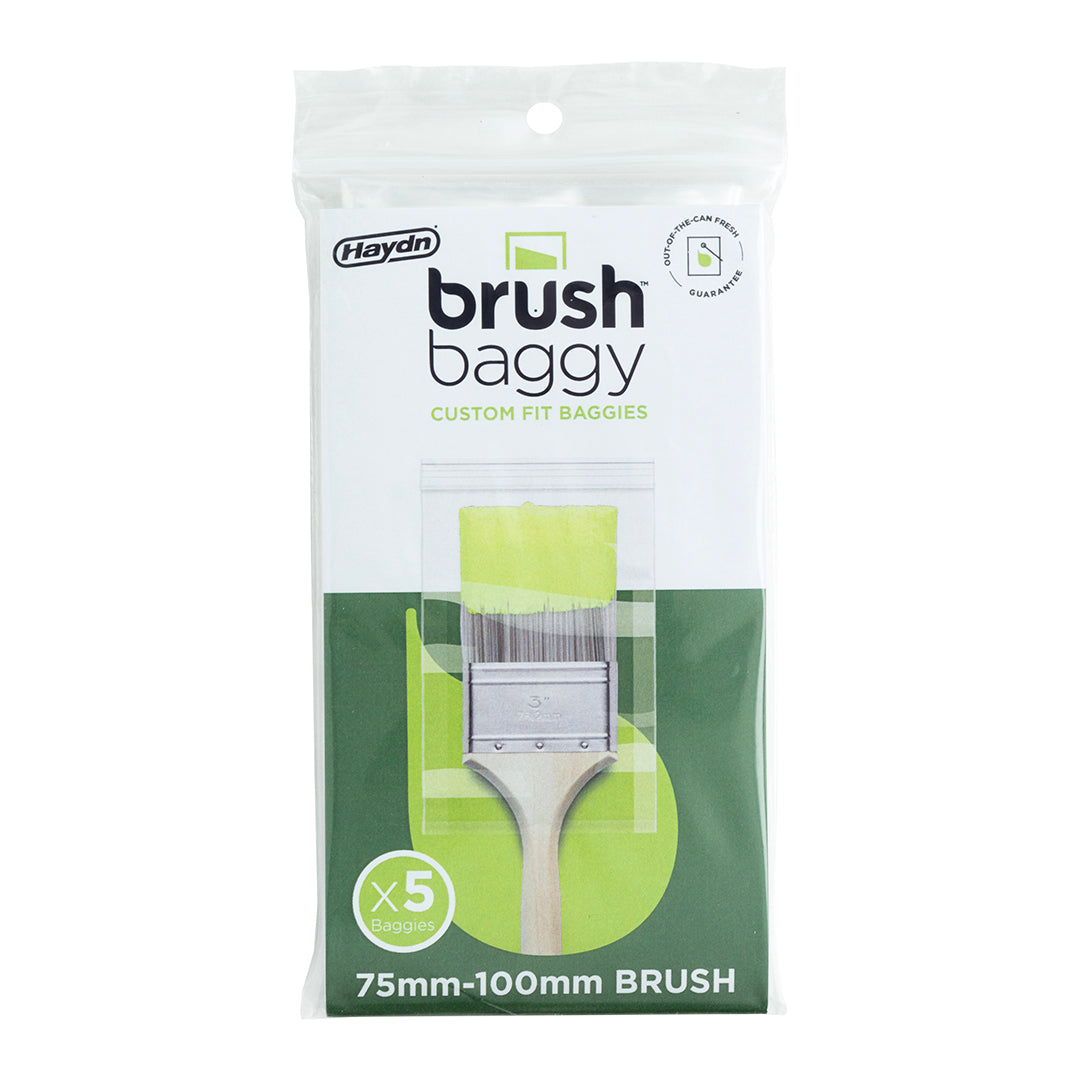 75mm-100mm BrushBaggy Paint Brush Cover- 5Pk