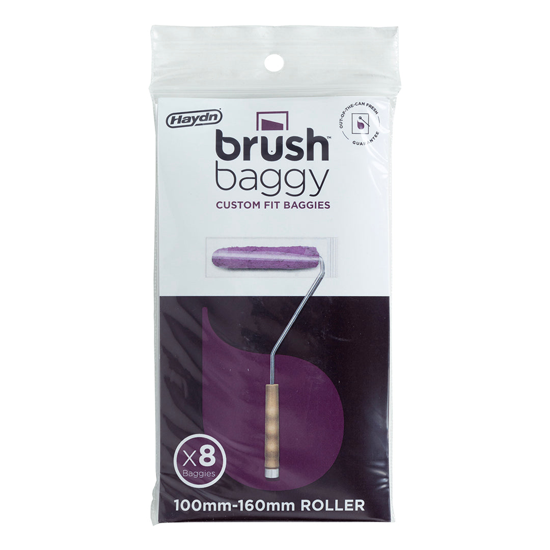 100mm-160mm BrushBaggy Roller Sleeve Cover - 8Pk