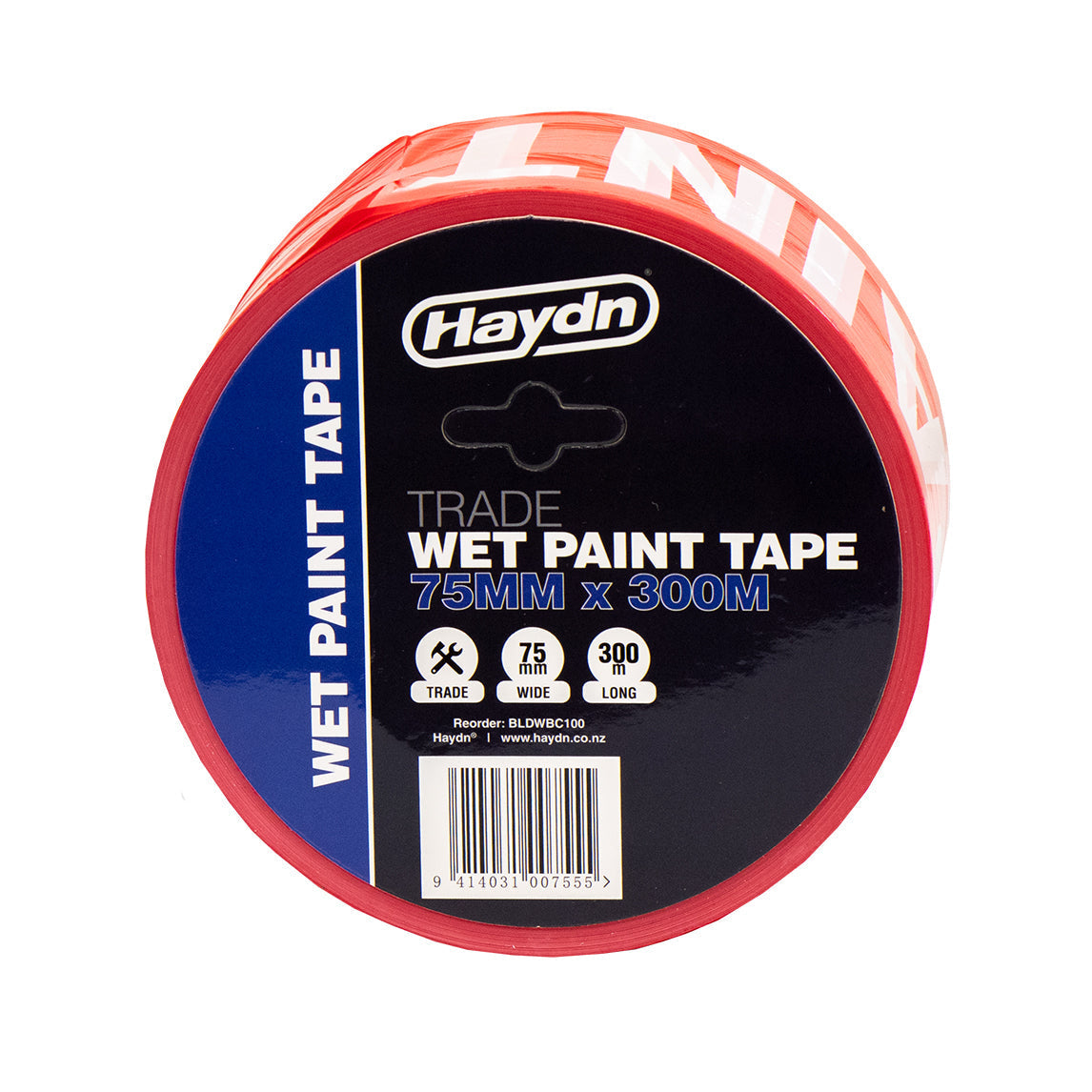 Wet Paint Caution Tape 75mm x 300m