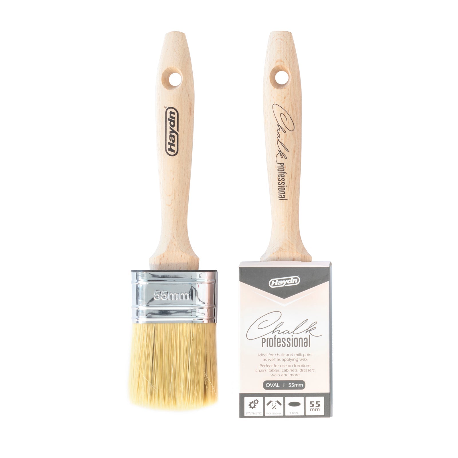Haydn Chalk Professional Brush Oval 35mm