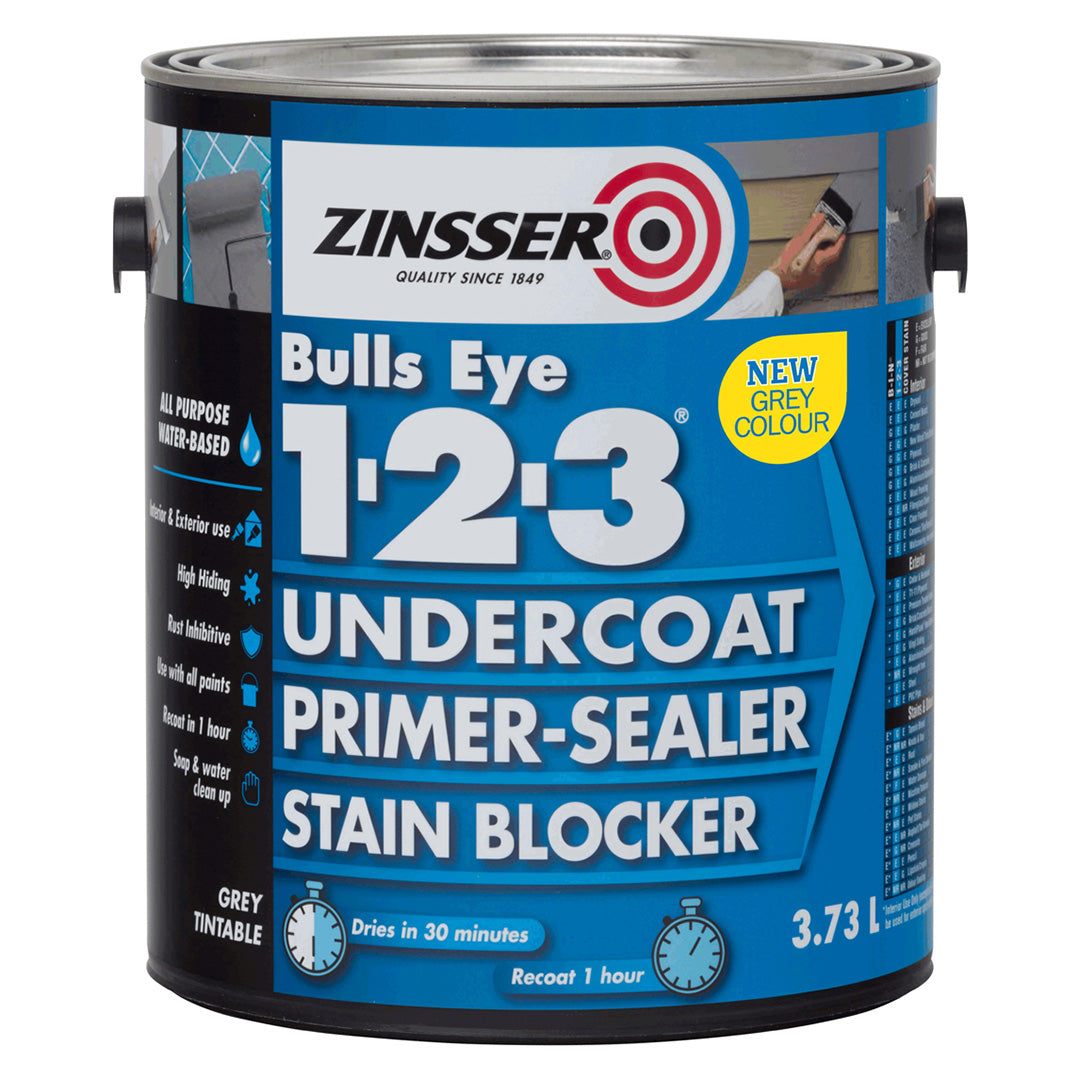 Zinsser Bullseye 123 Primer Sealer - Grey 3.73L
