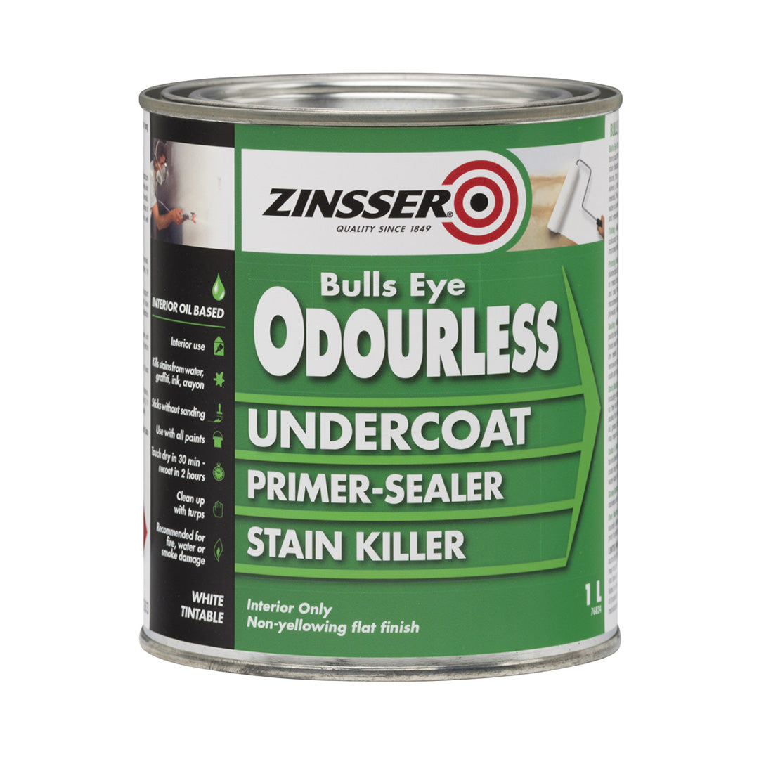 Zinsser Bullseye Odourless Primer Sealer - White 3.75L
