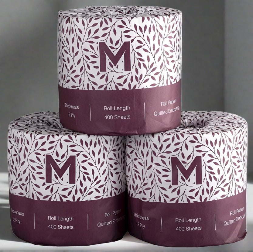 Luxury Wrapped Toilet Tissue 2 Ply - 400 Sheets - CornerBox