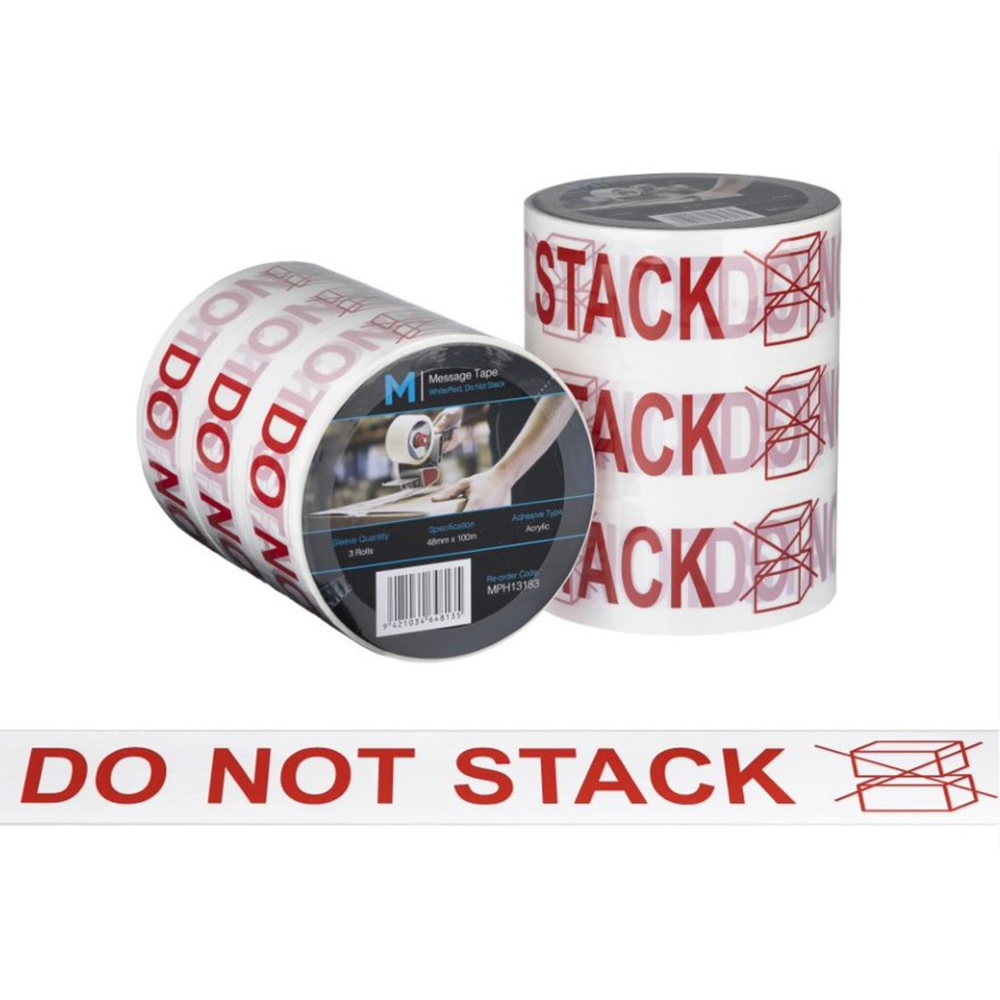 Message Tape Do Not Stack