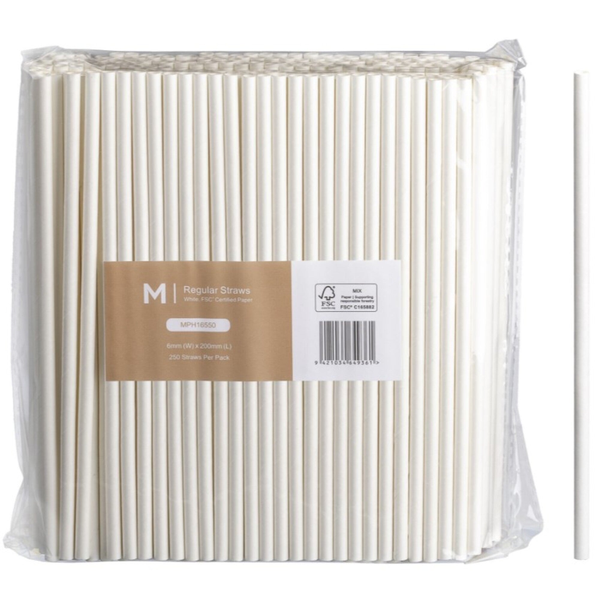 Paper Regular Straight Straws