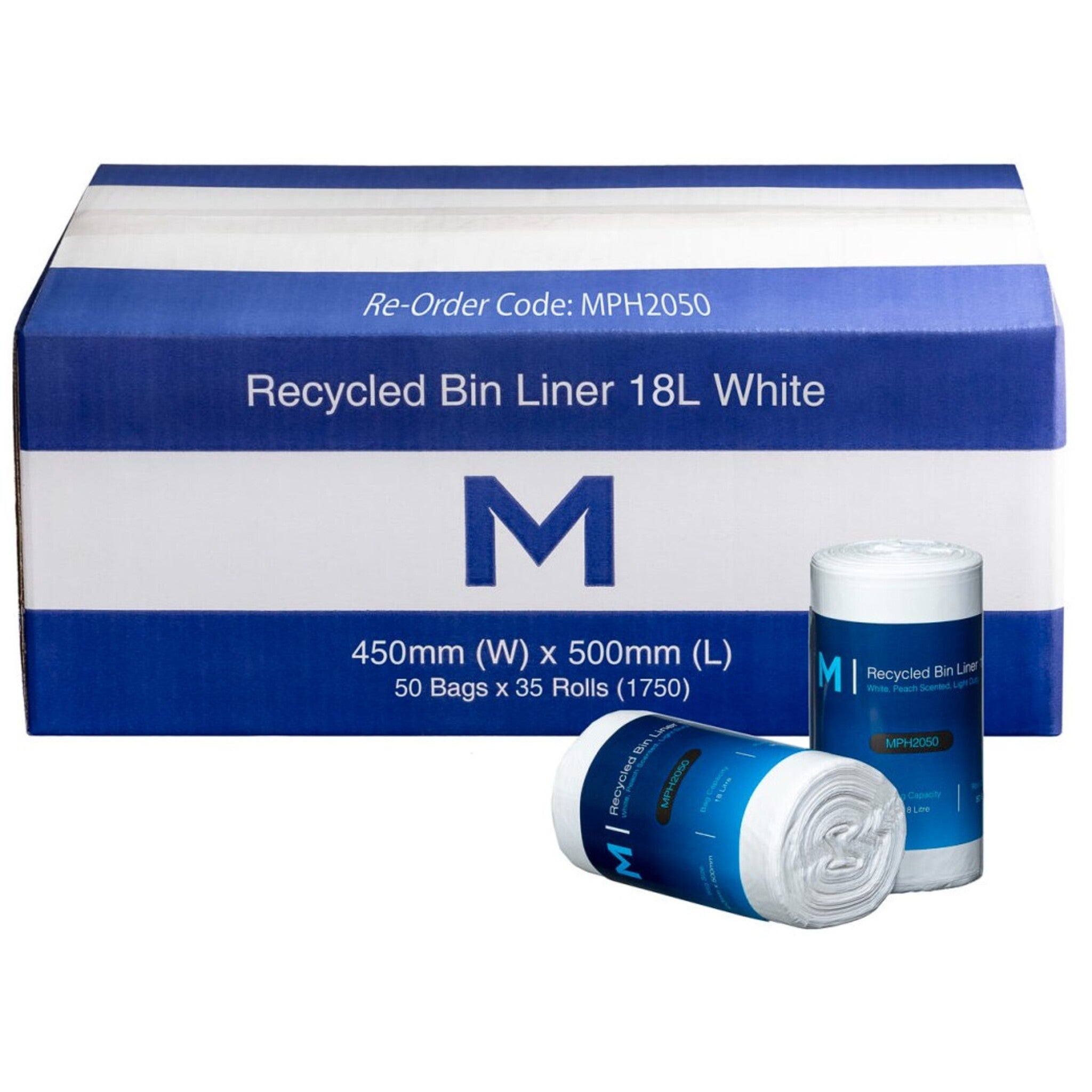 Recycled bin liners 18L