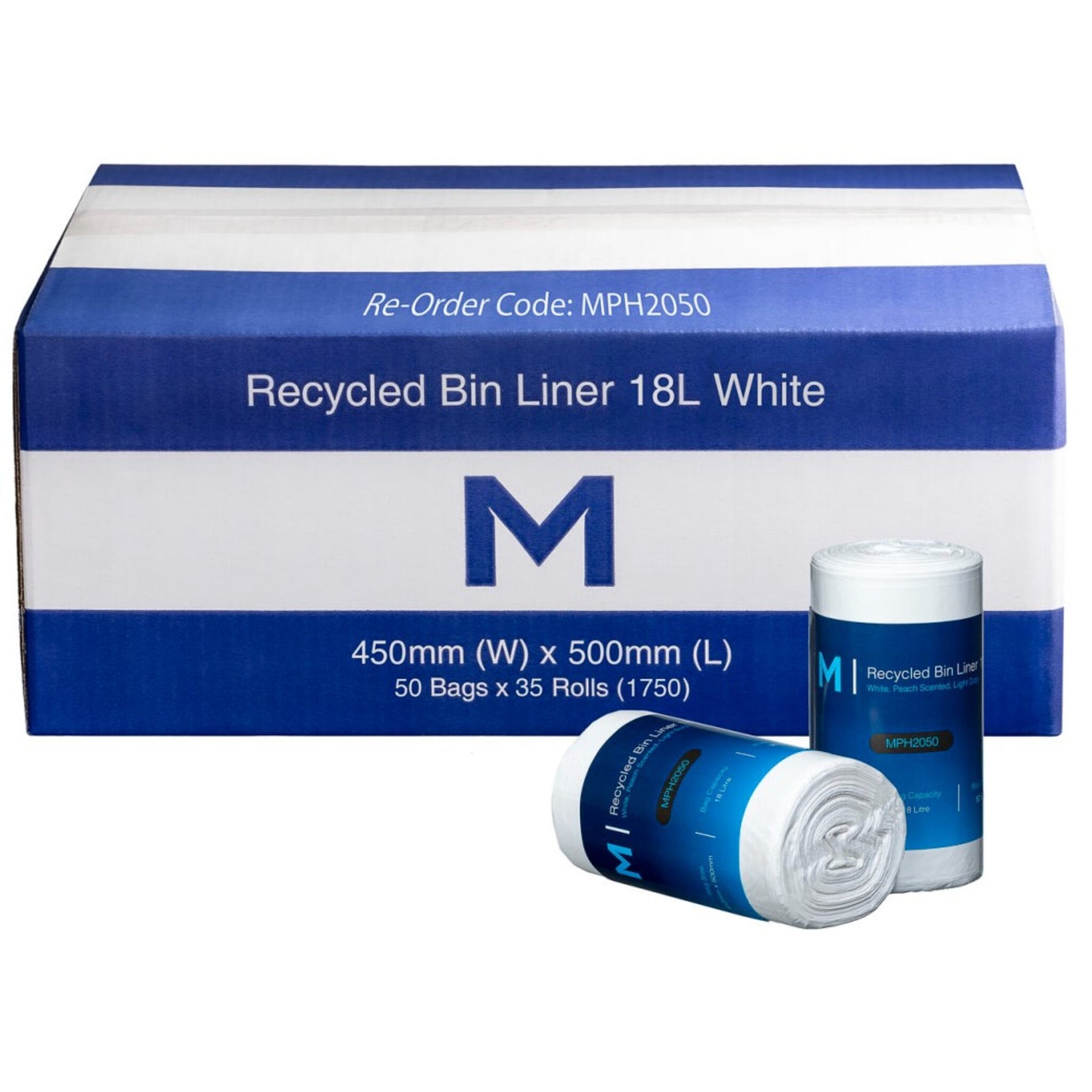 Recycled bin liners 18L