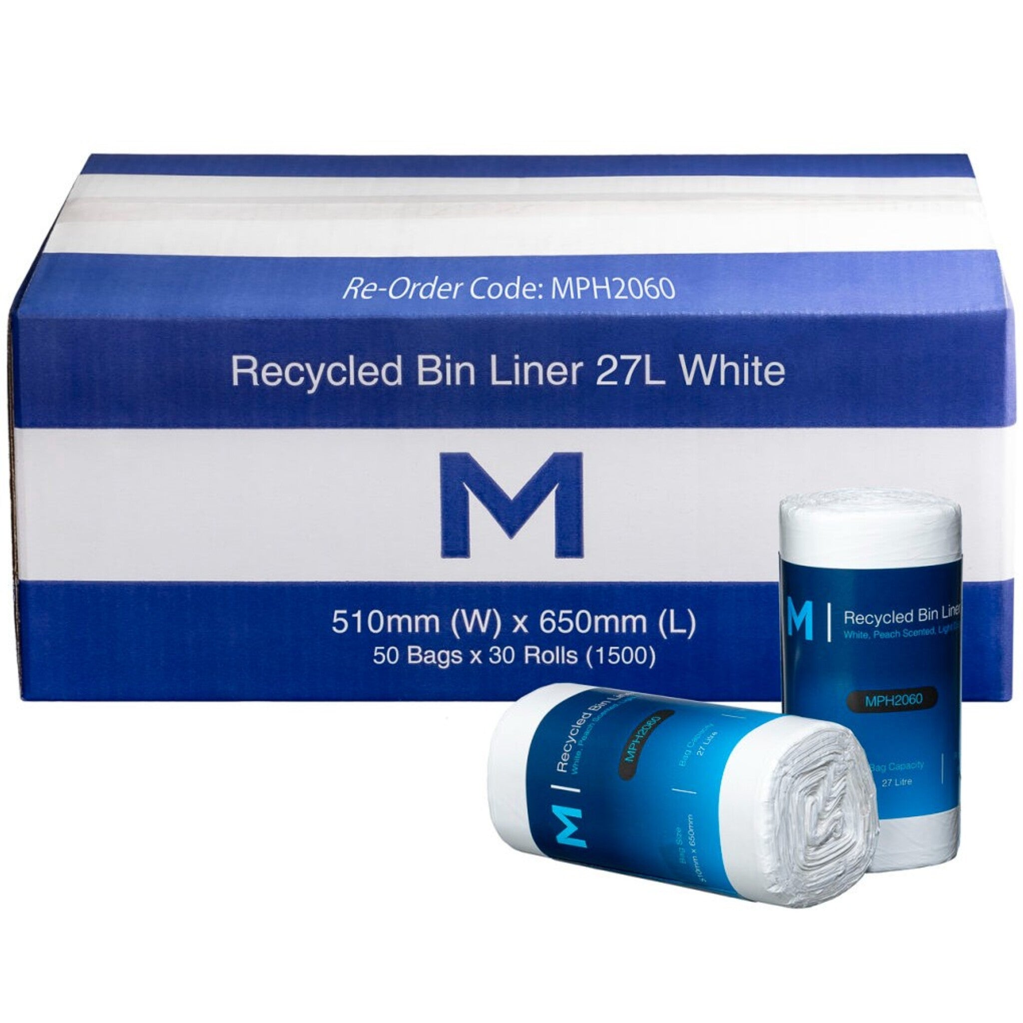 Recycled bin liners 27L