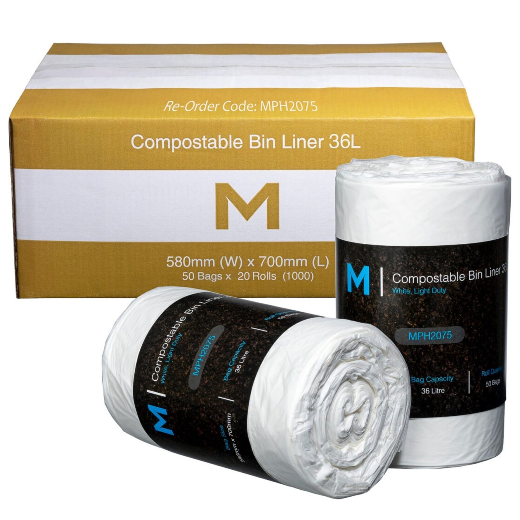 POR Compostable Bin Liner 36L