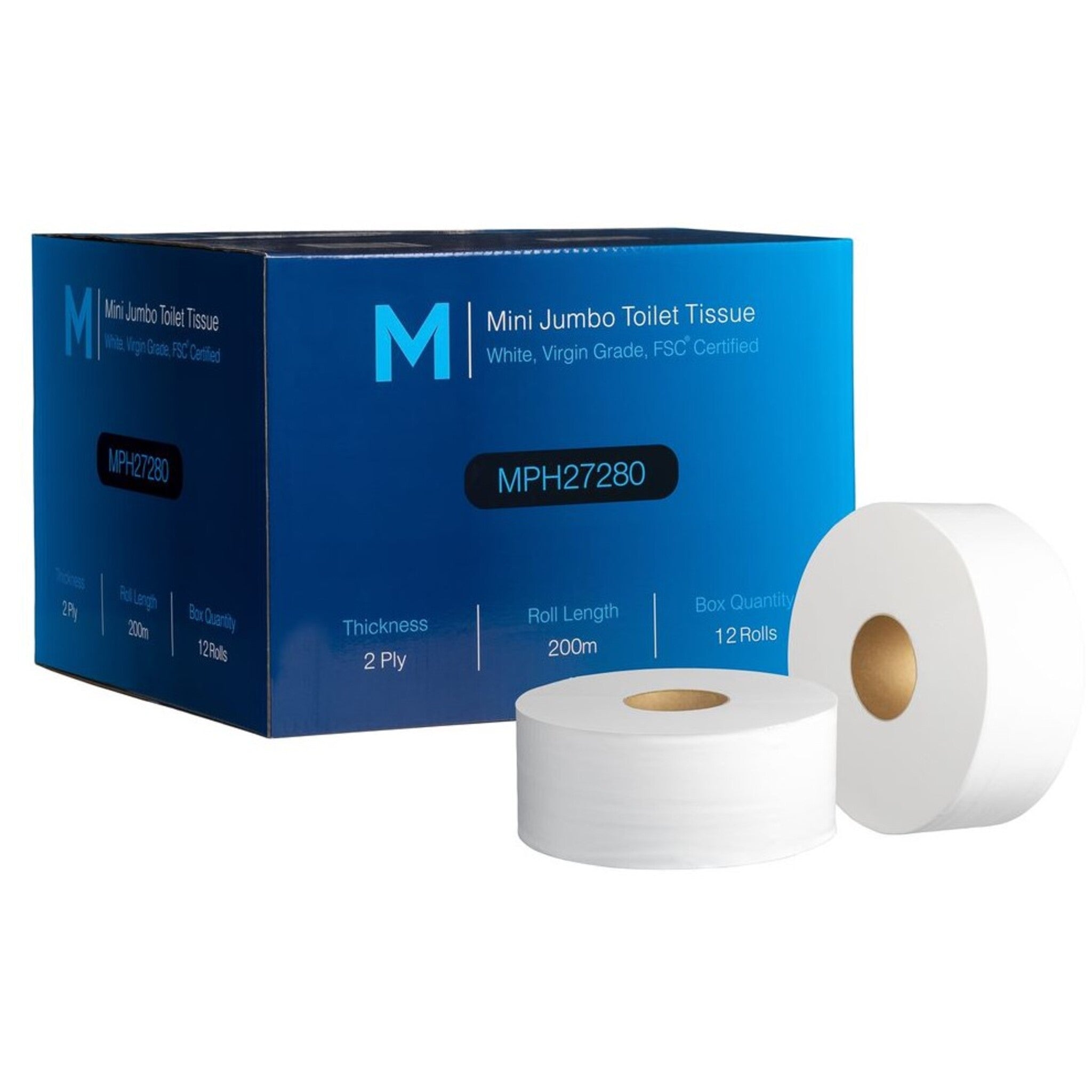 Virgin Mini Jumbo Toilet Tissue Boxed