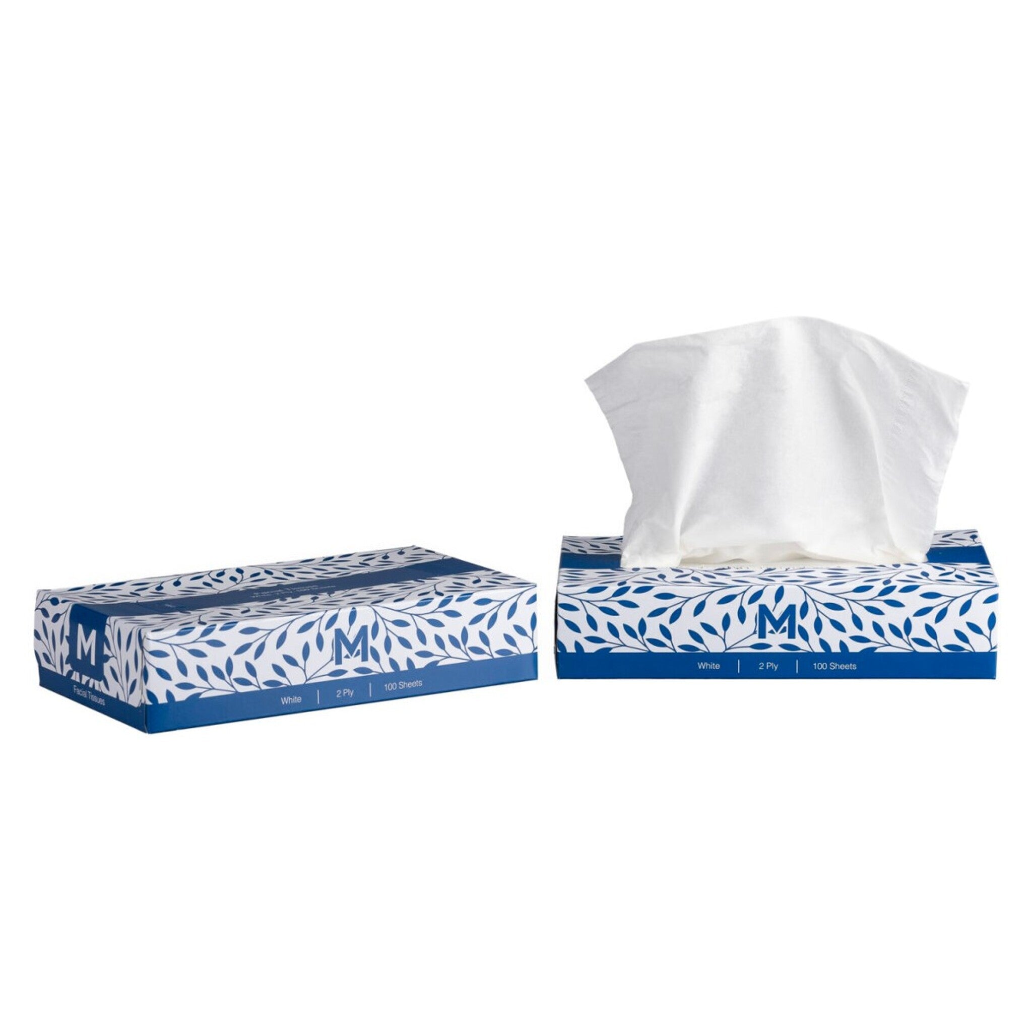 Flat Facial Tissues 2 Ply - 100 Sheets
