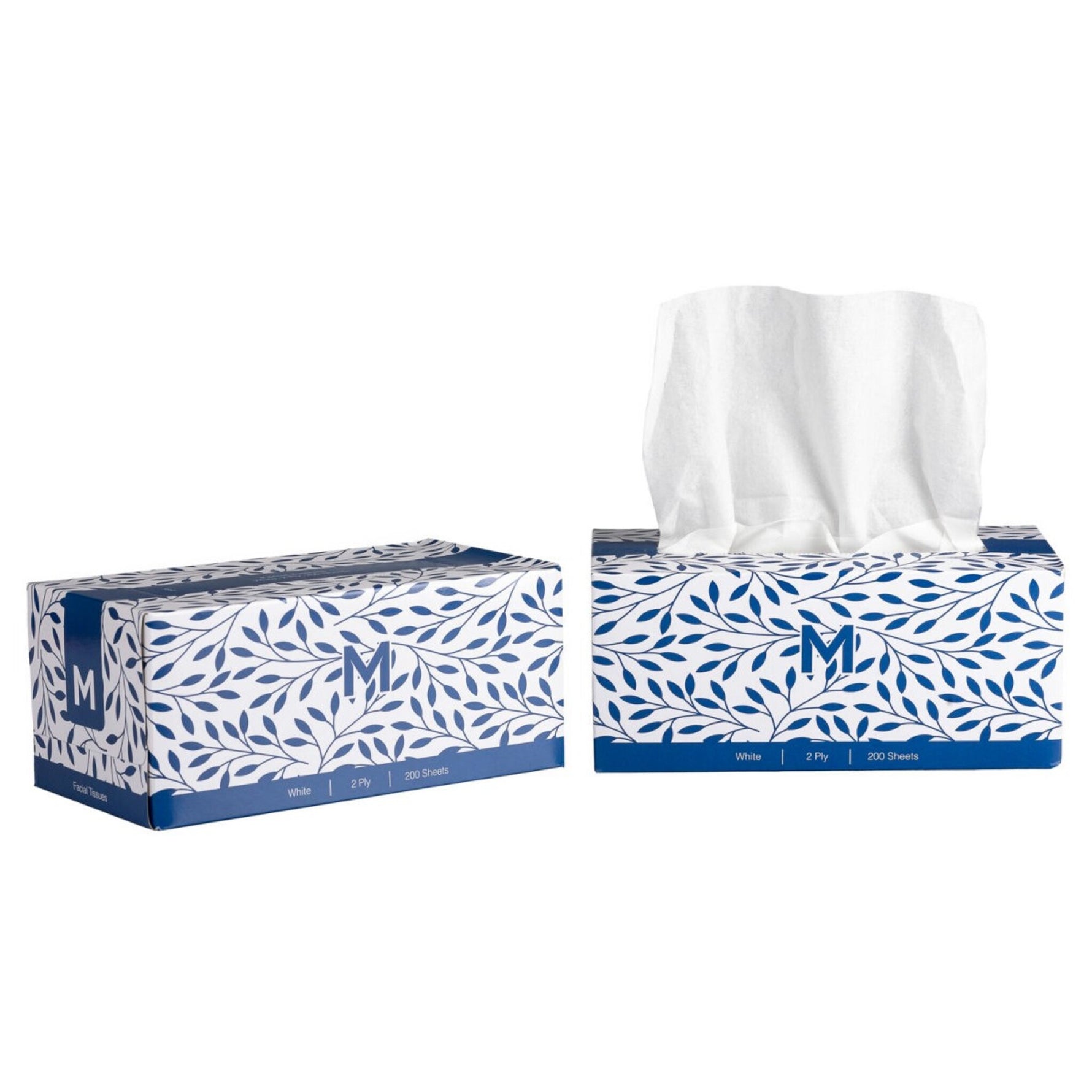 Flat Facial Tissues 2 Ply - 200 Sheets