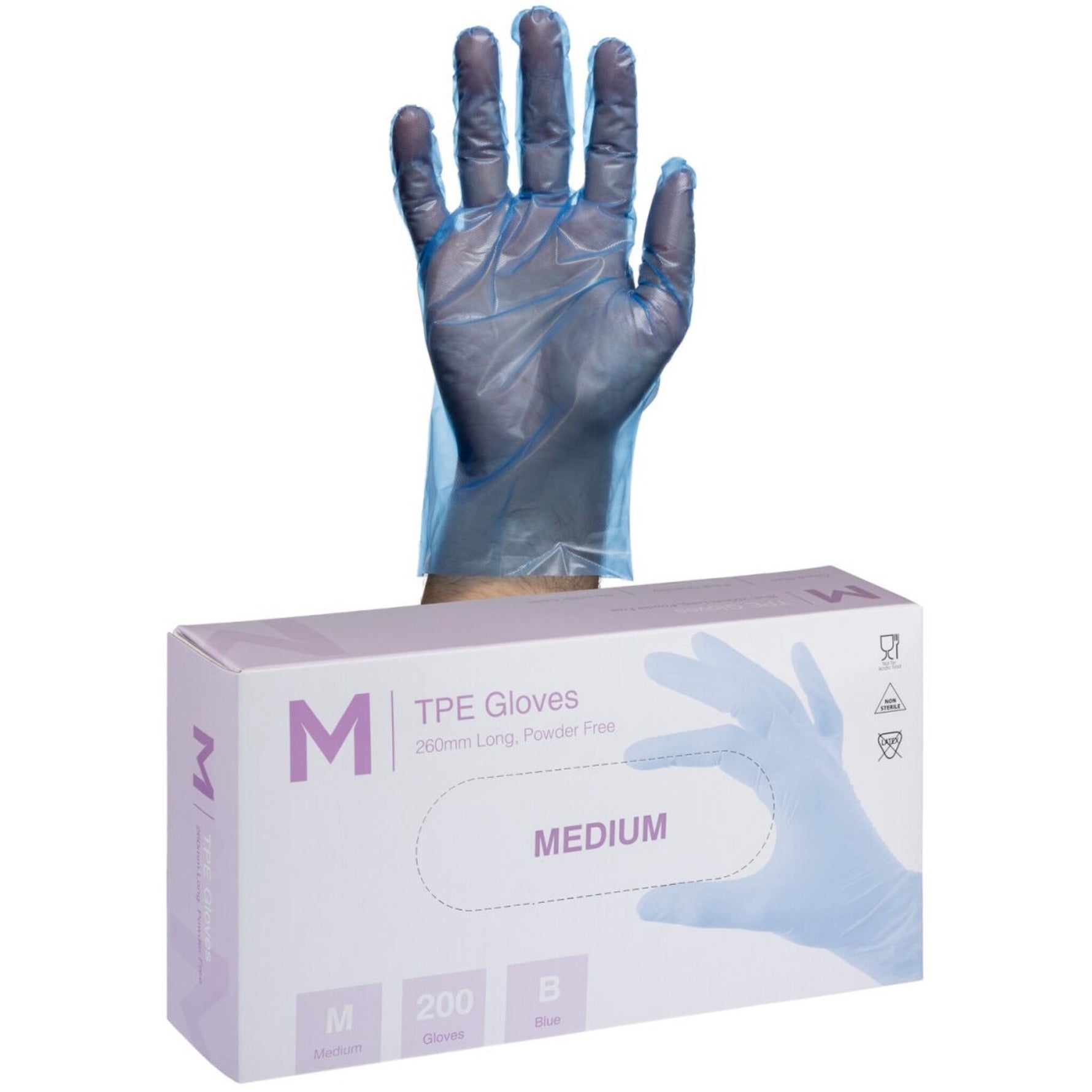 TPE powder free gloves Blue