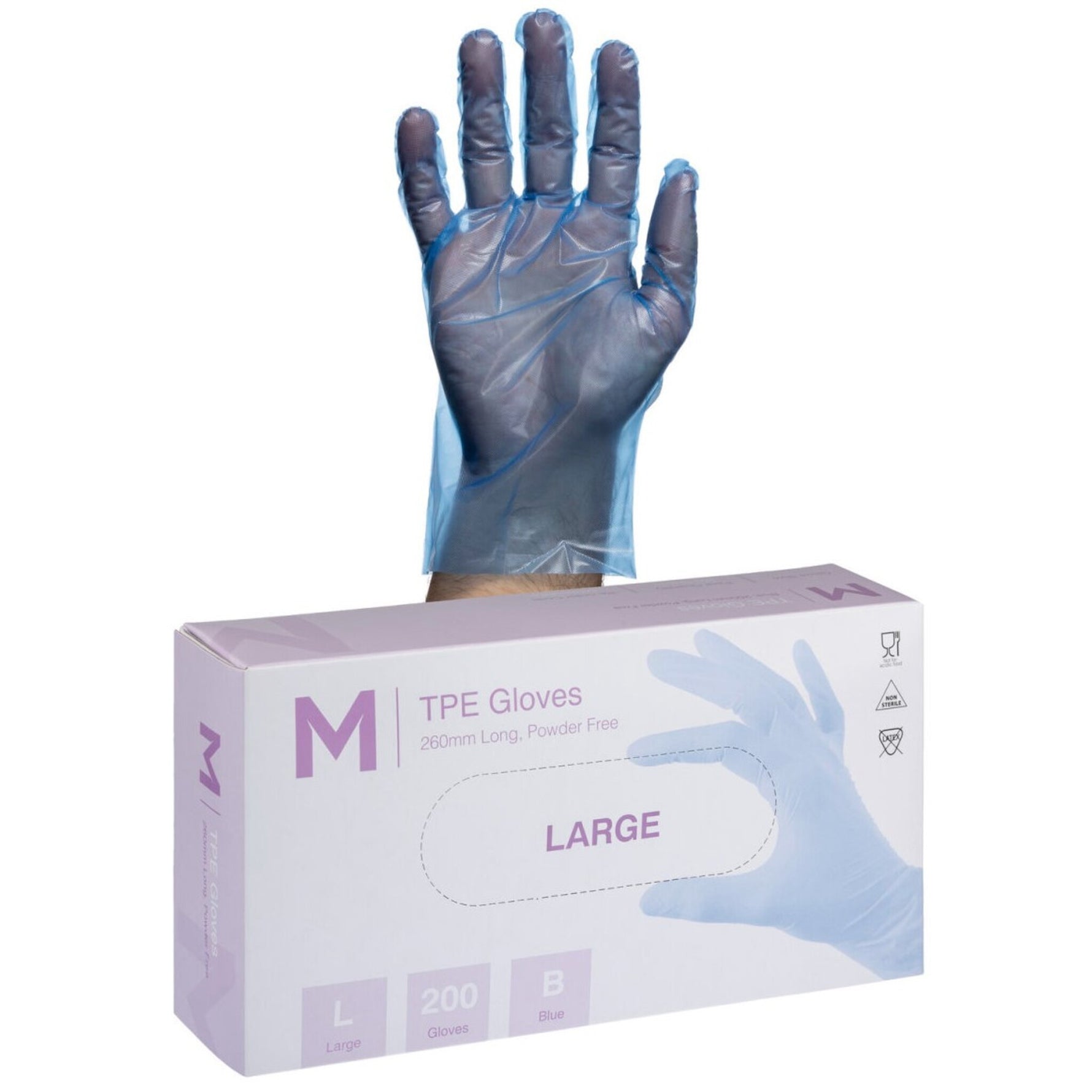 TPE powder free gloves Blue
