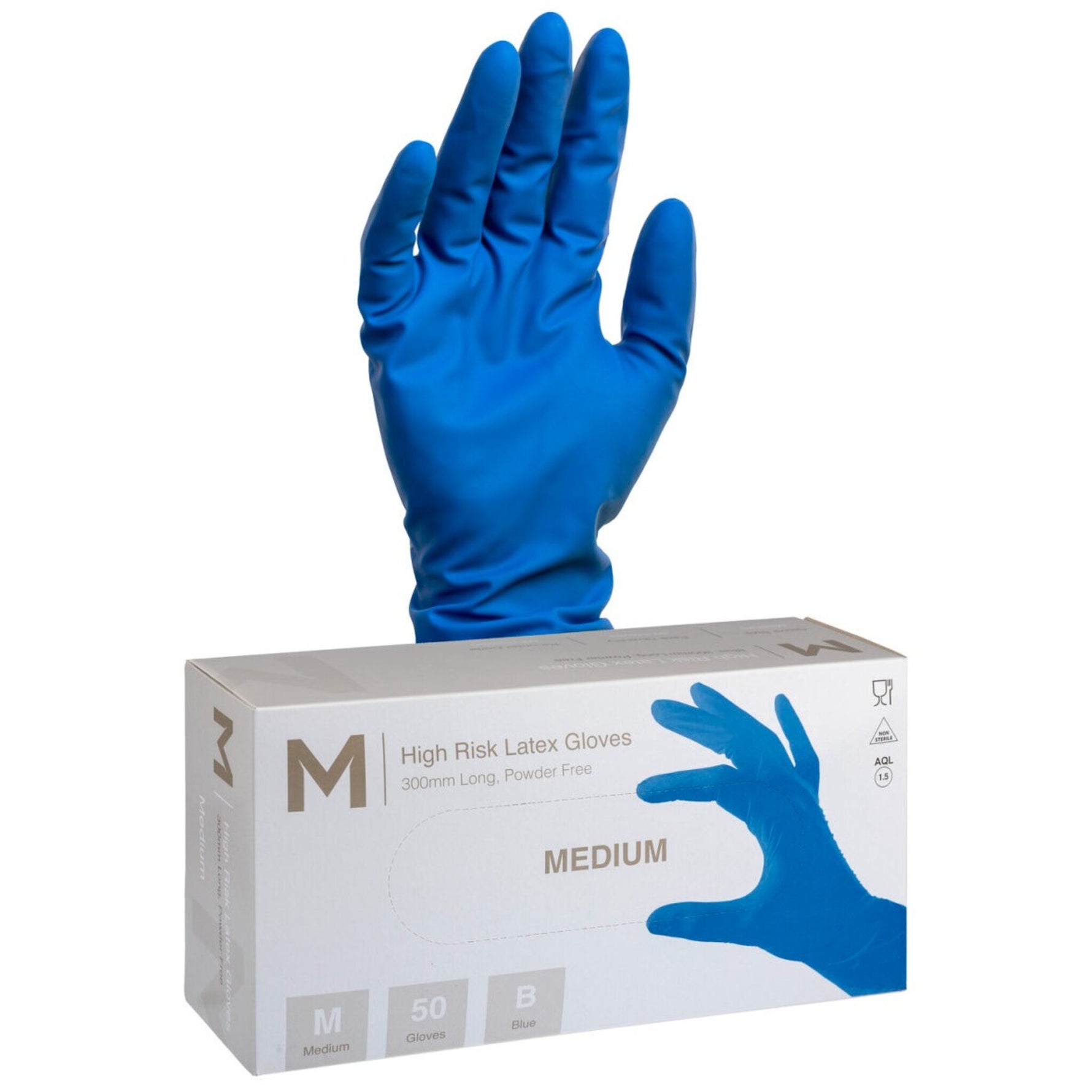 High Risk Latex Examination Gloves Powder Free