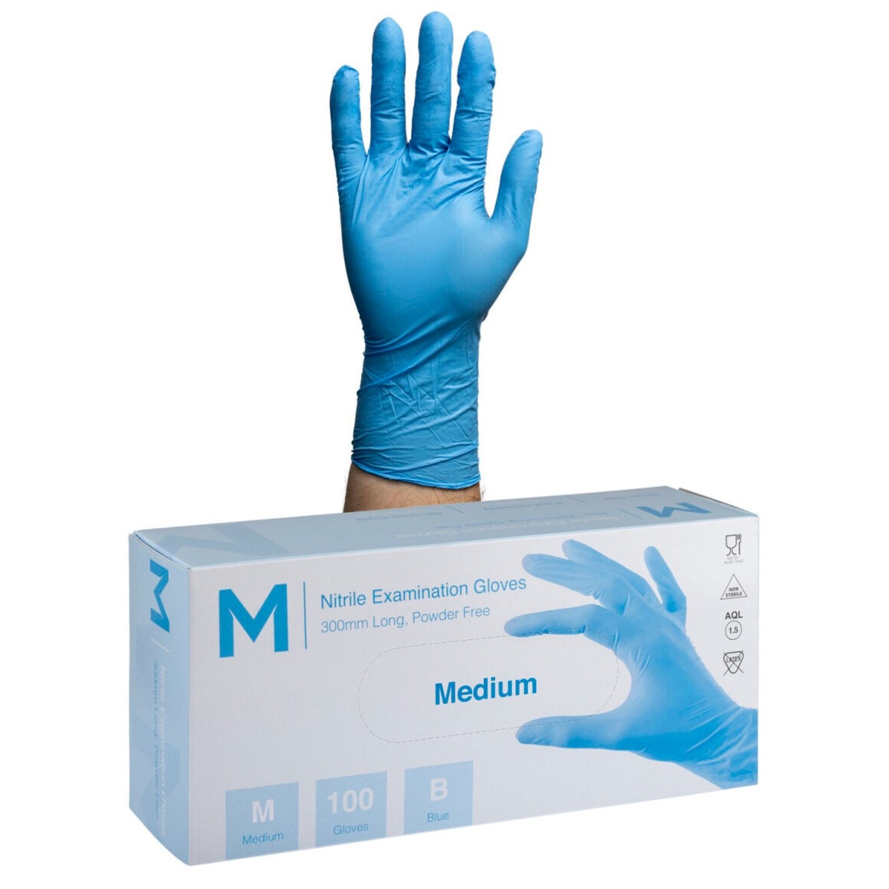 Nitrile Long Cuff Examination Gloves Powder Free