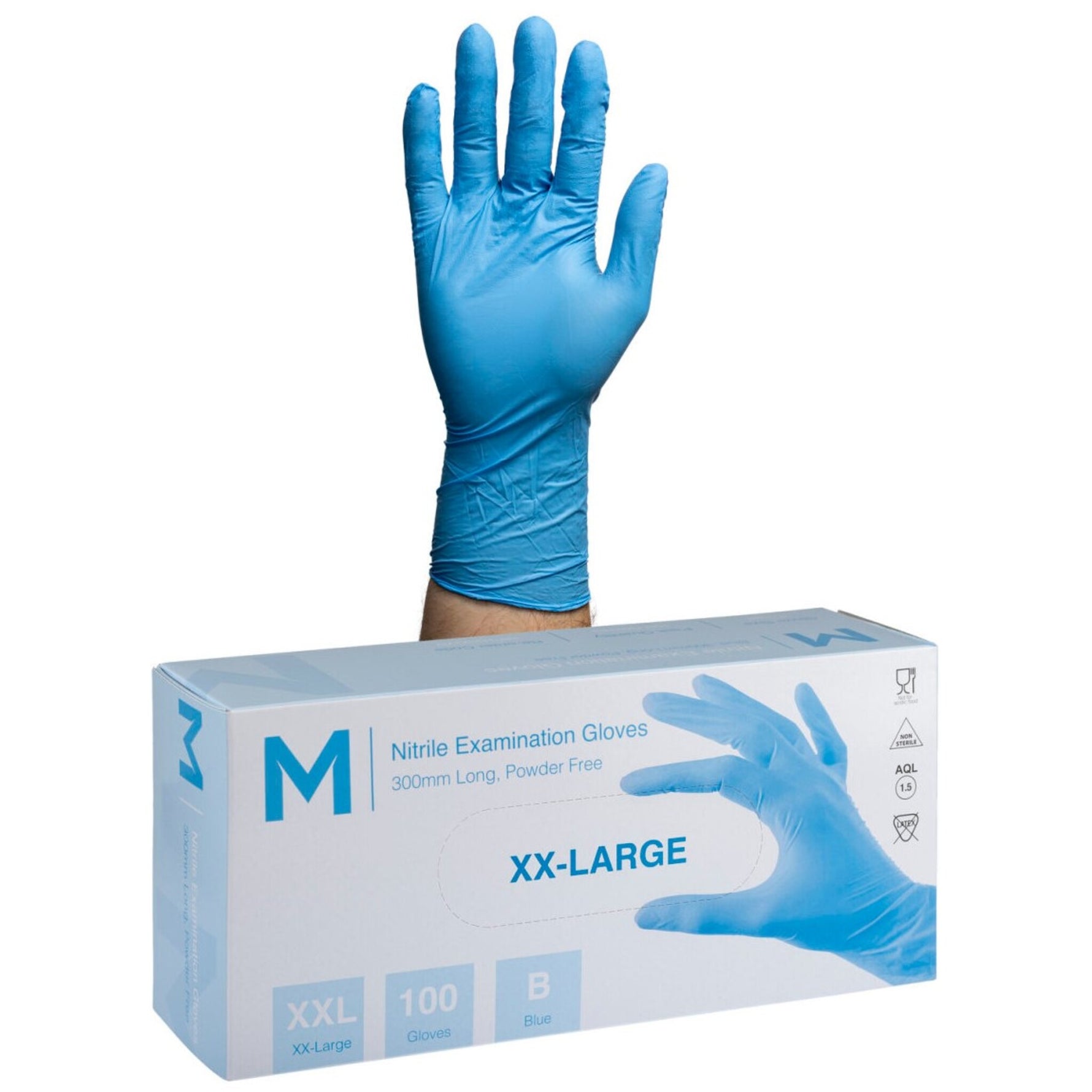 Nitrile Long Cuff Examination Gloves Powder Free