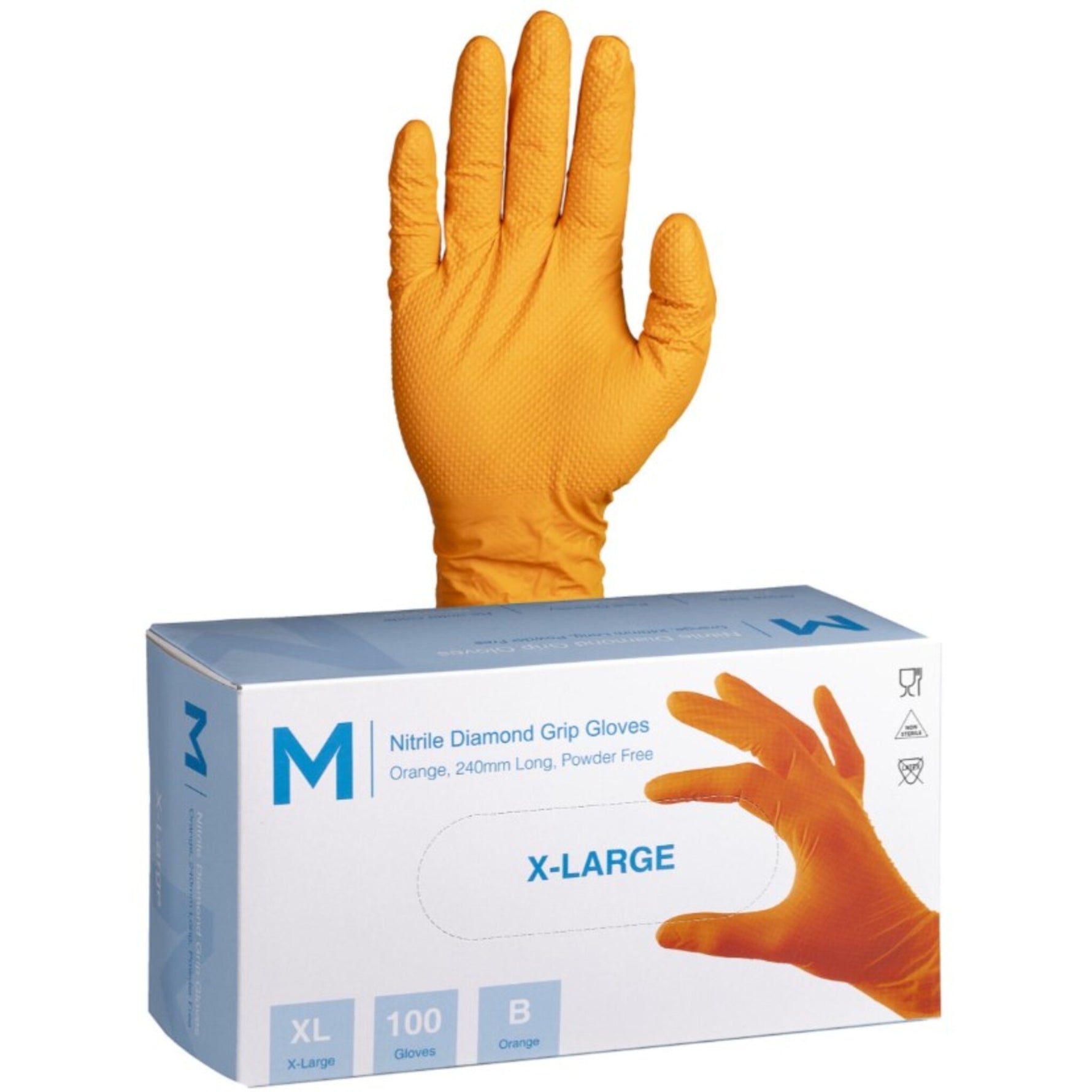 Nitrile Diamond Grip Gloves Powder Free