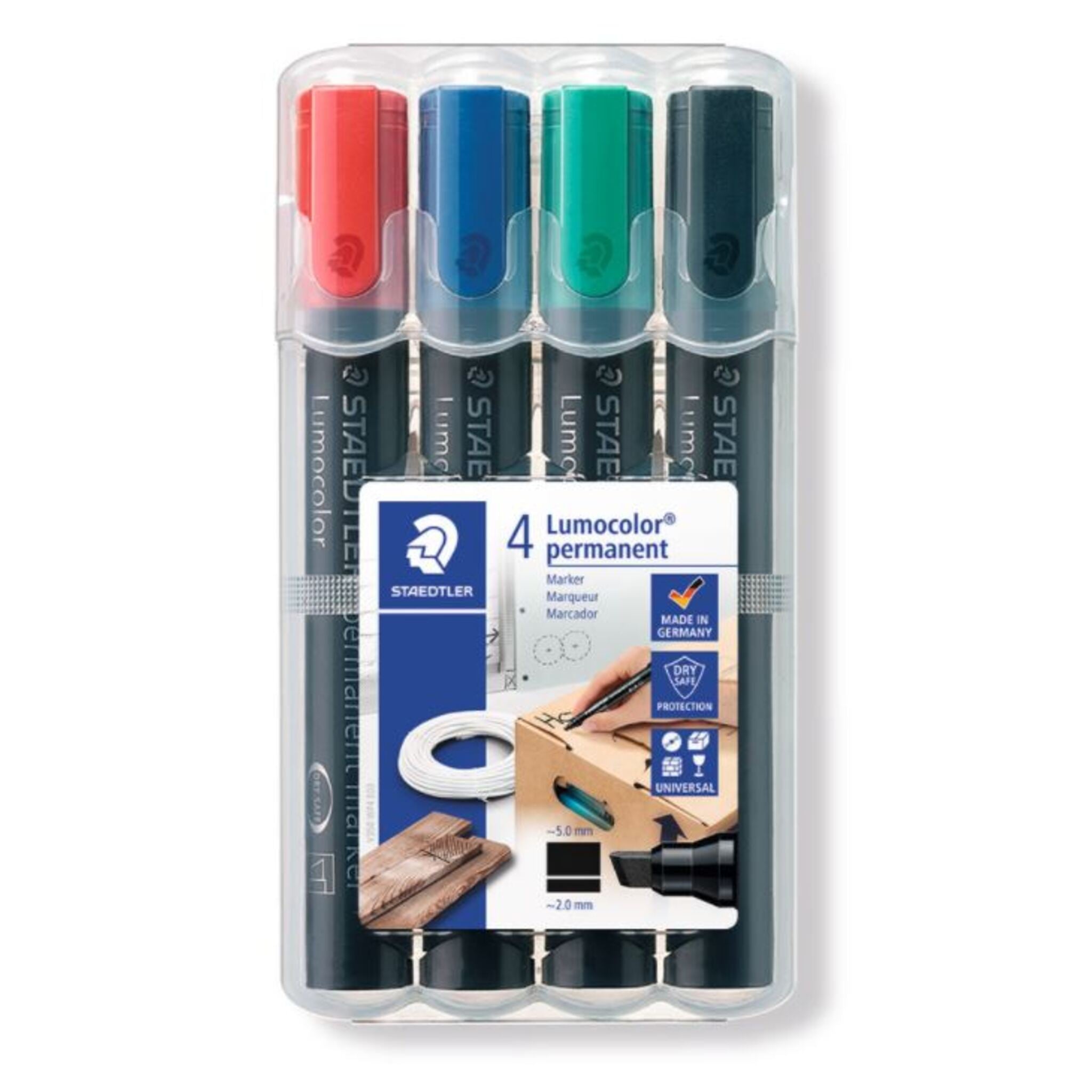 Staedtler Permanent Markers Chisel Tip Assorted