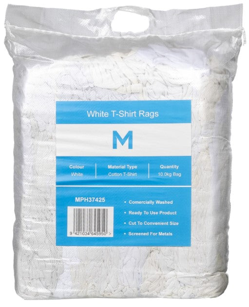 White T-Shirt Rags - Matthews