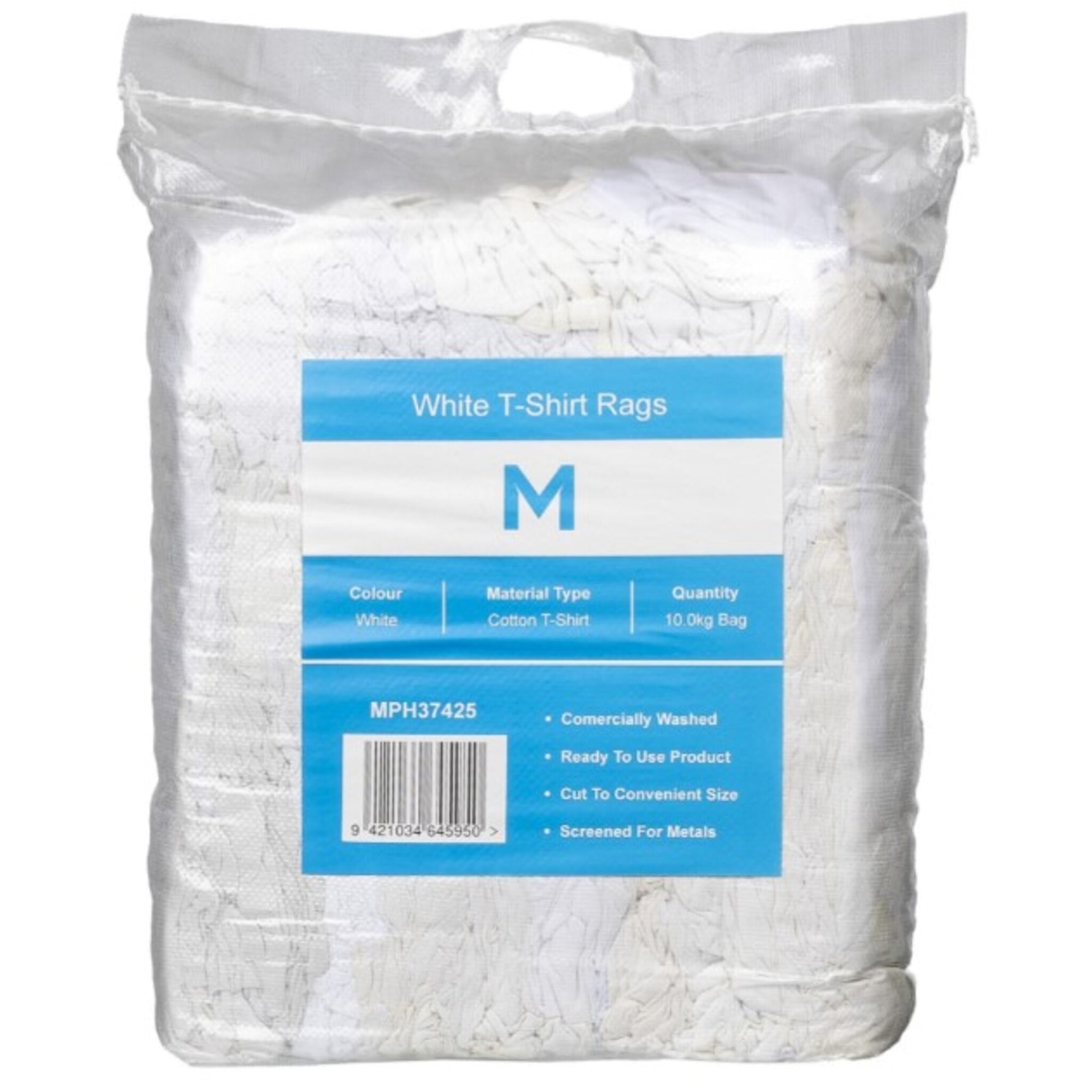White T-Shirt Rags - 10KG