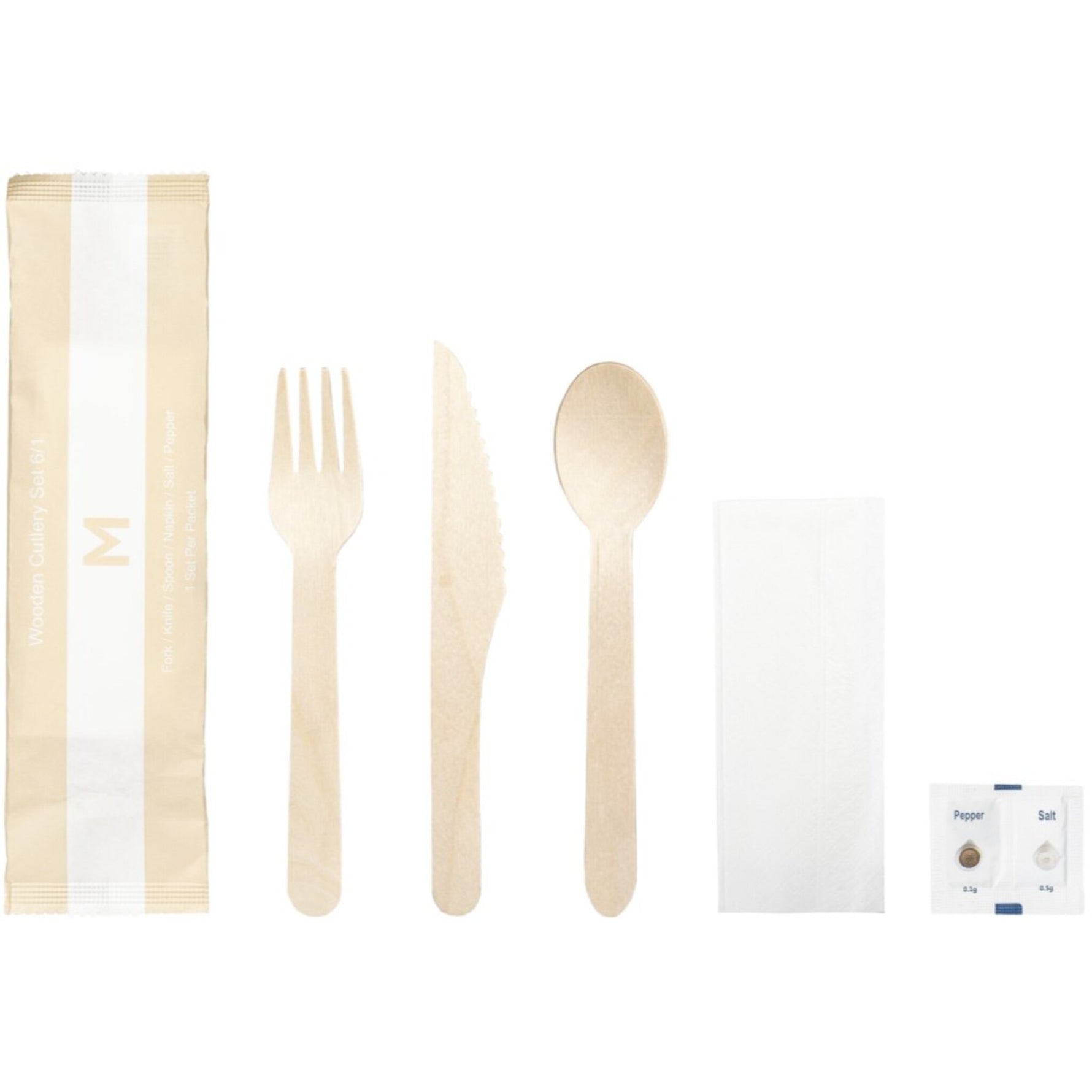 Wooden Cutlery Set 6/1
