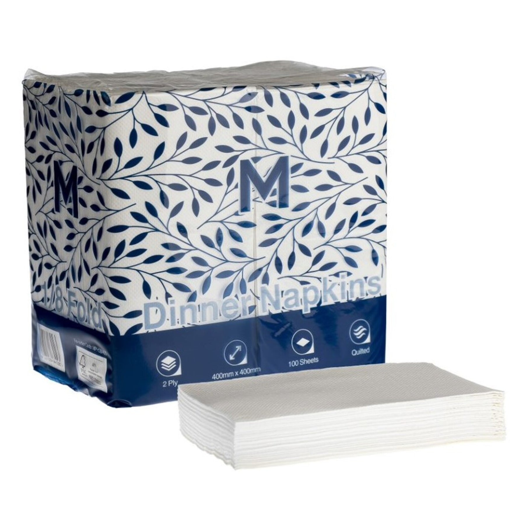 Quilted Dinner Napkins 1/8 Fold