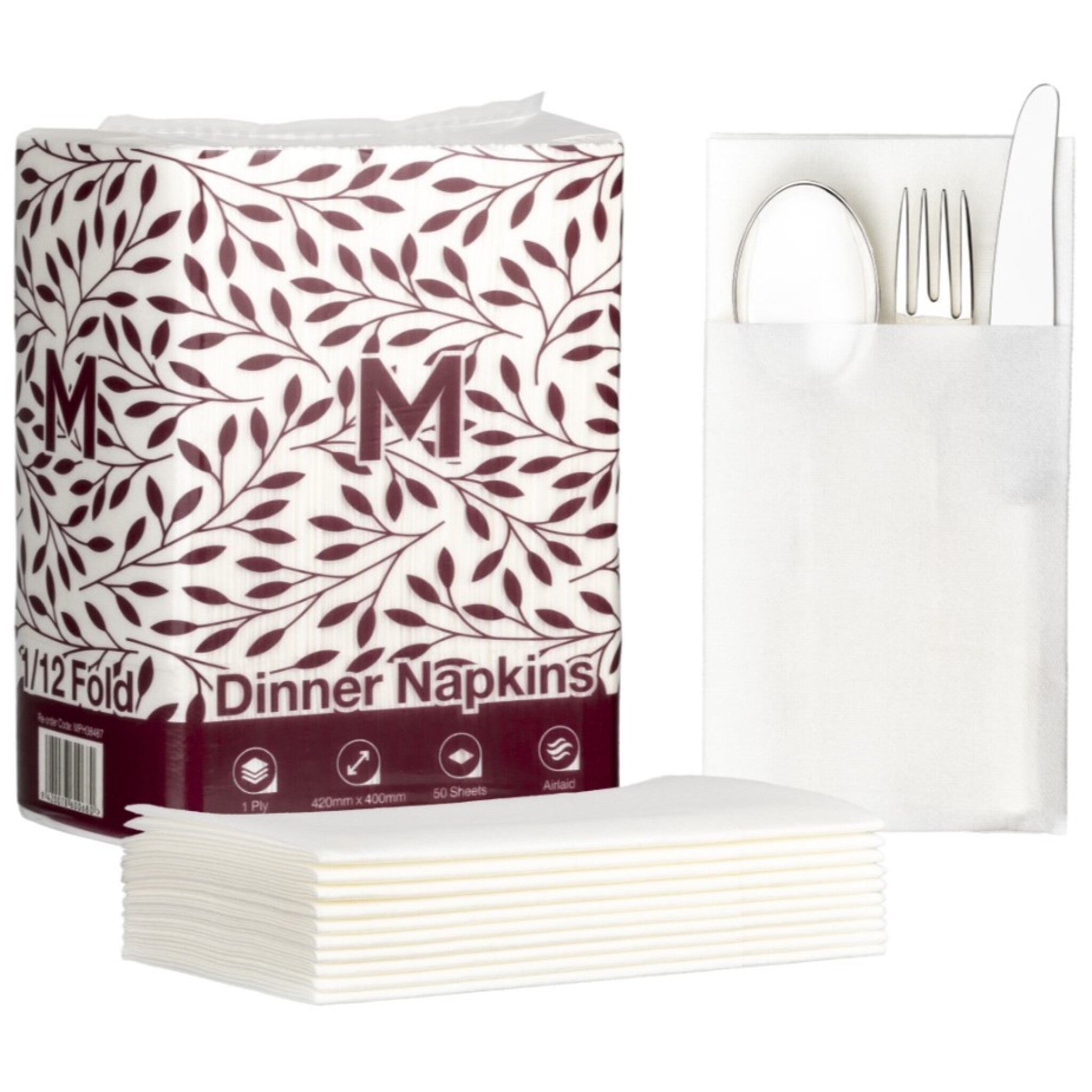 Airlaid Dinner Napkins Pocket Fold