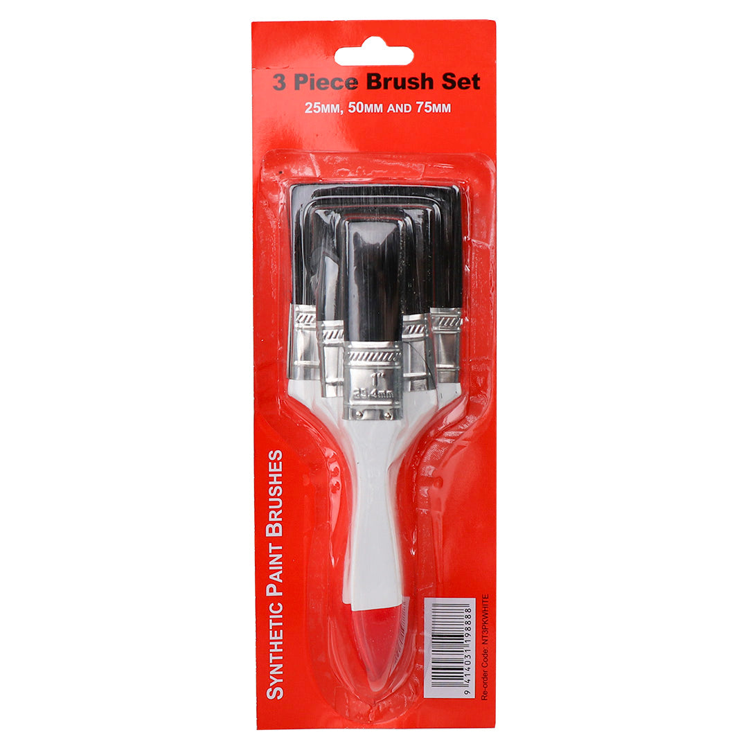 Eco Syn Brush 3pk 25,50,75mm White