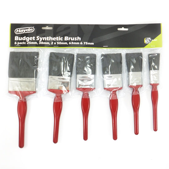 Six Pack Synthetic Paint Brush