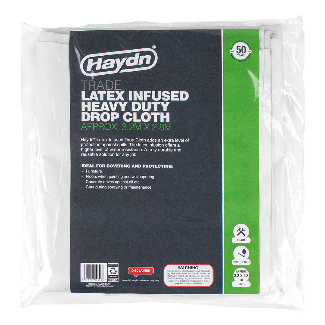 Latex Infused Heavy Duty Drop Cloth 3.2mx2.8m