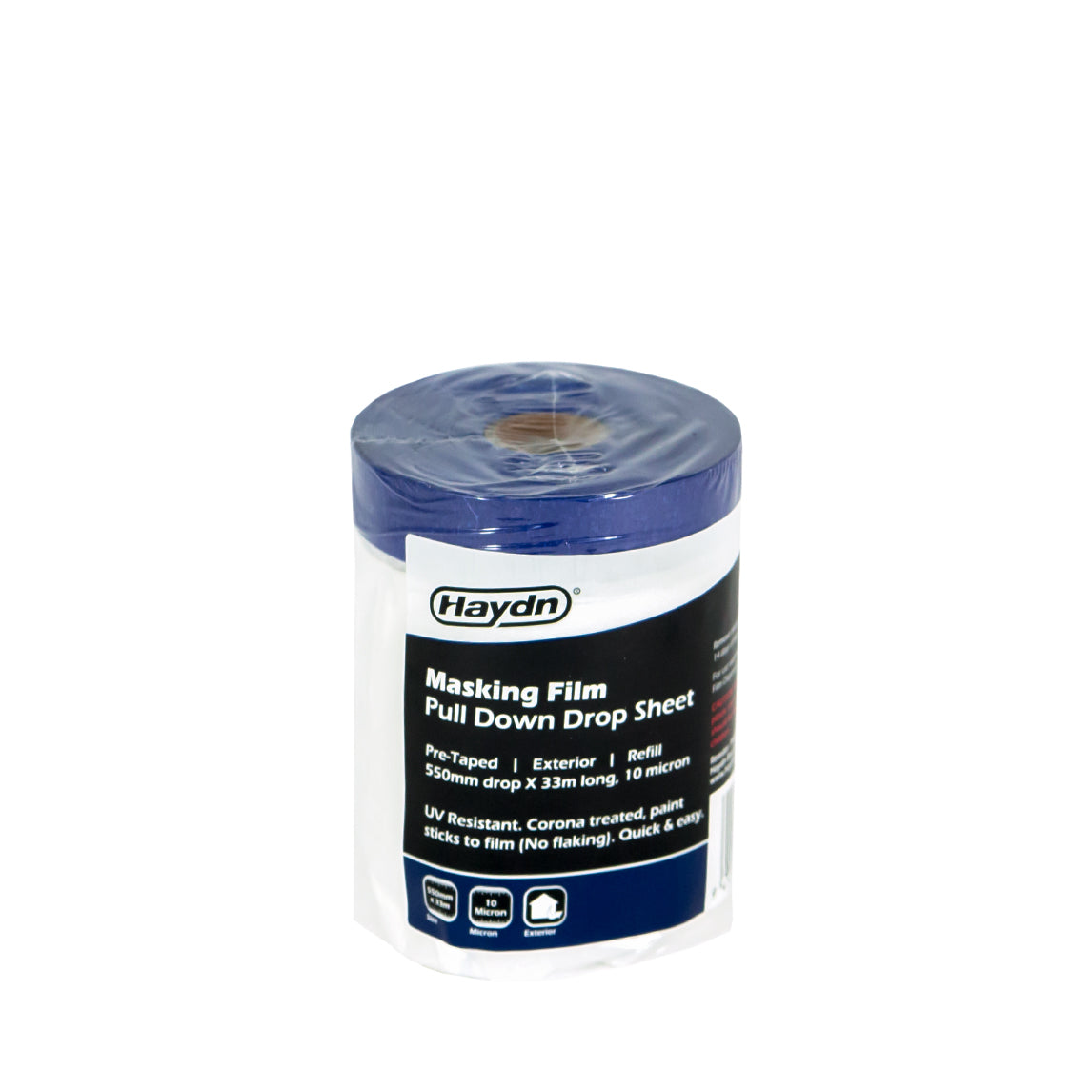 Masking Film, Pre-taped, Exterior, 10micron 1800mm x 33m