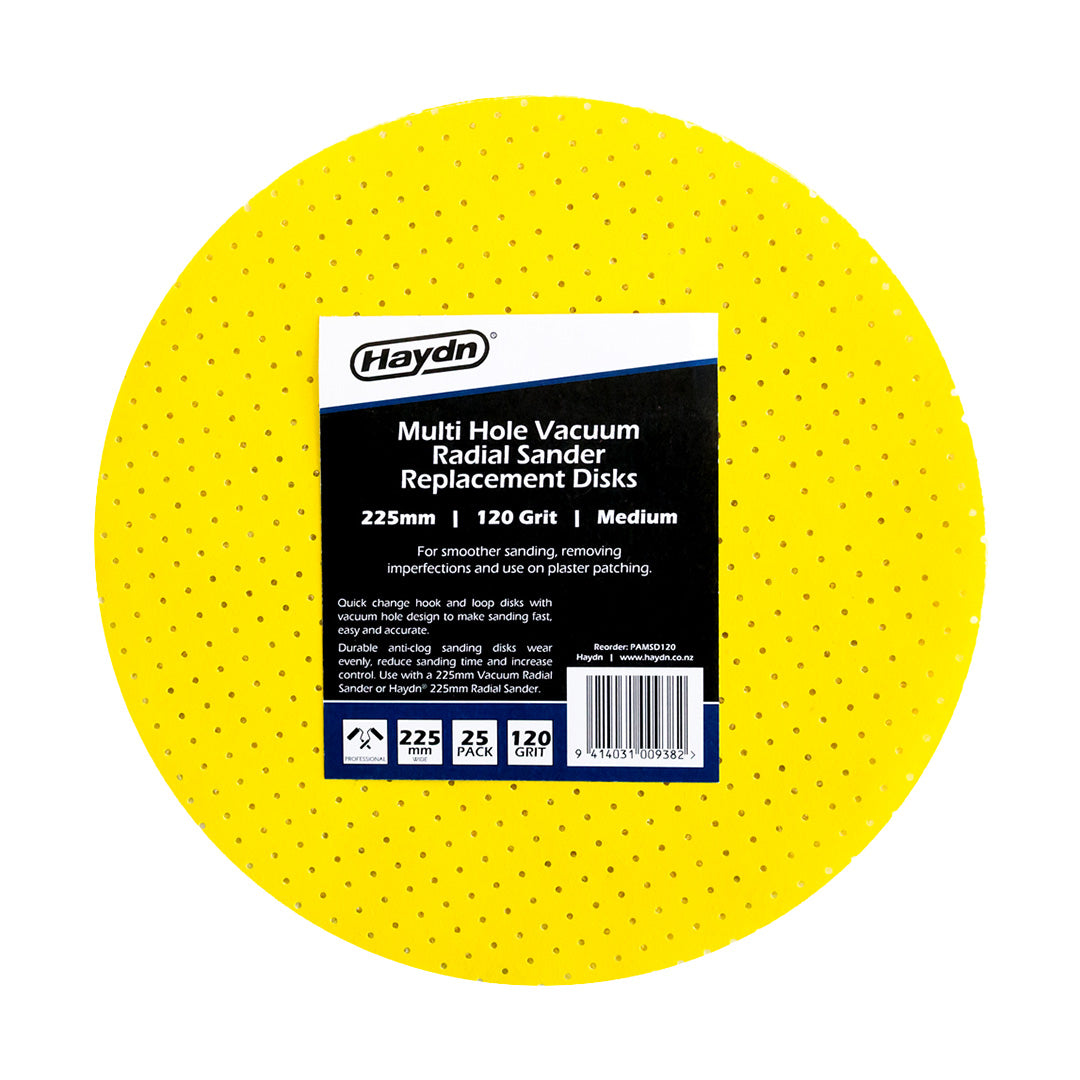 Haydn Multi Hole Sander Medium/Fine 150 Grit 25Pk