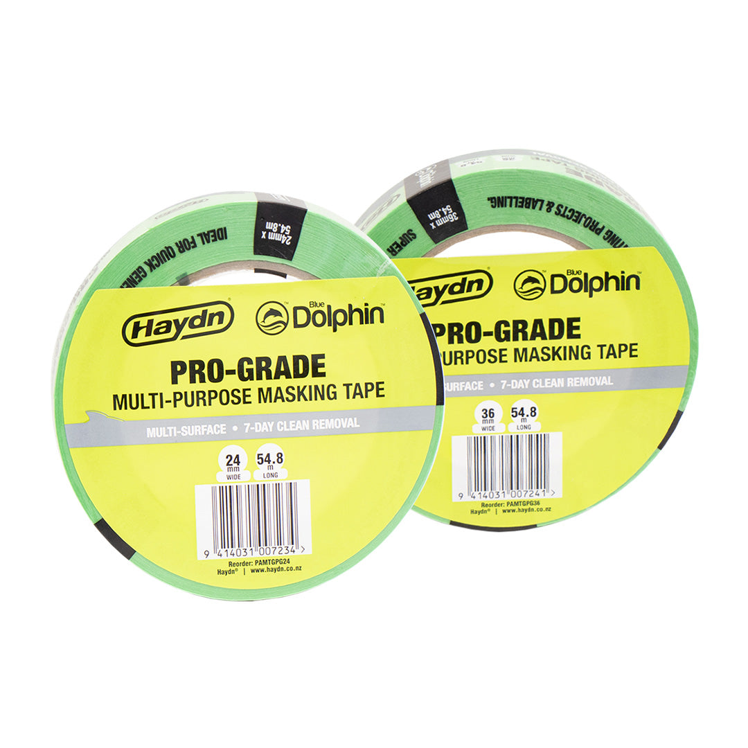 Green All Purpose Masking Tape 36mm x 54.8m 6pk