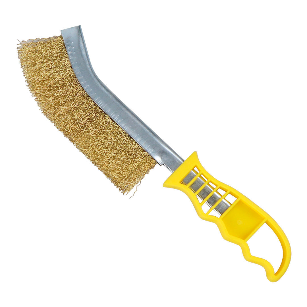 Brass Wire Brush Steel Backed