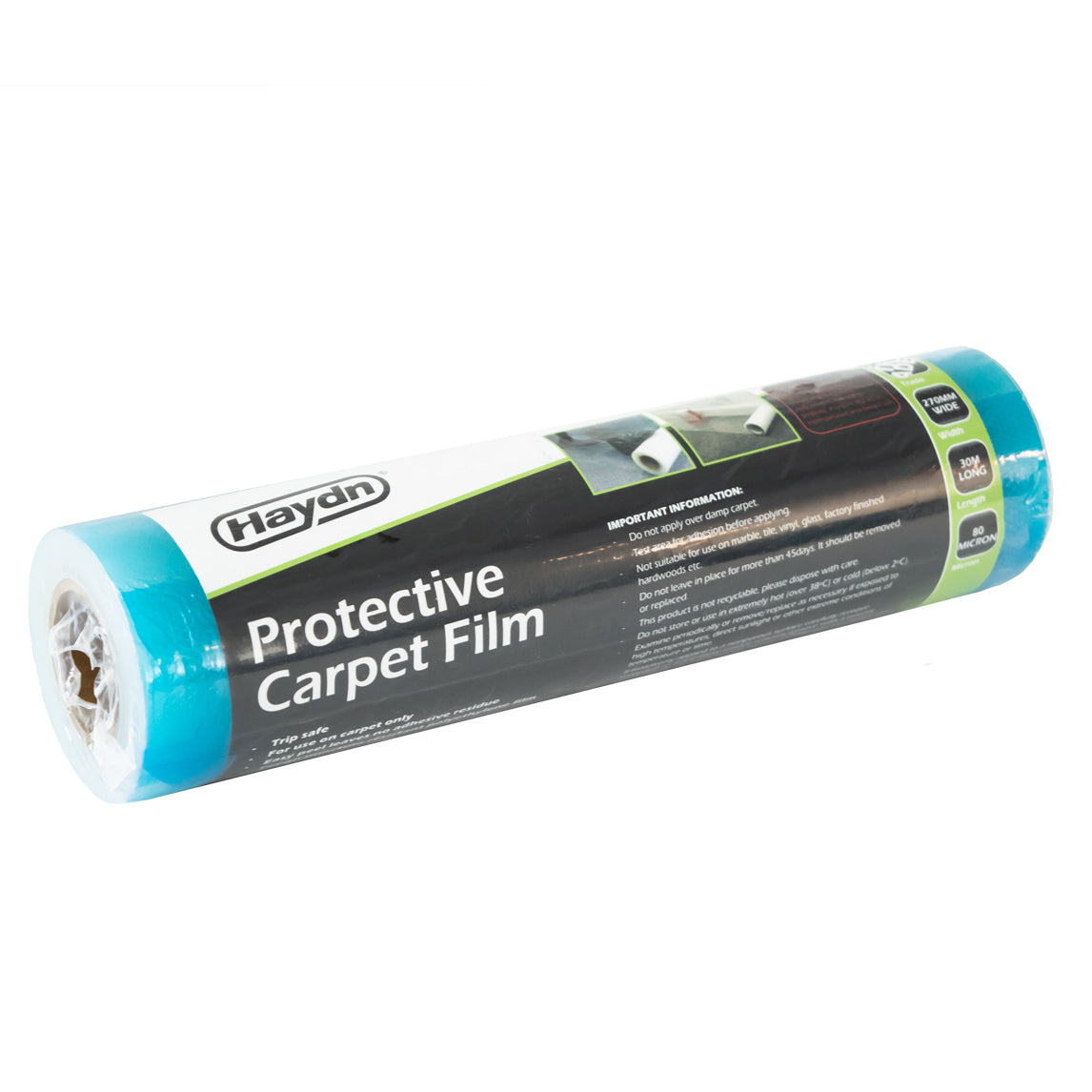 Plastic Carpet Film Protector 500mm Wide, 80 Micron 100mlong