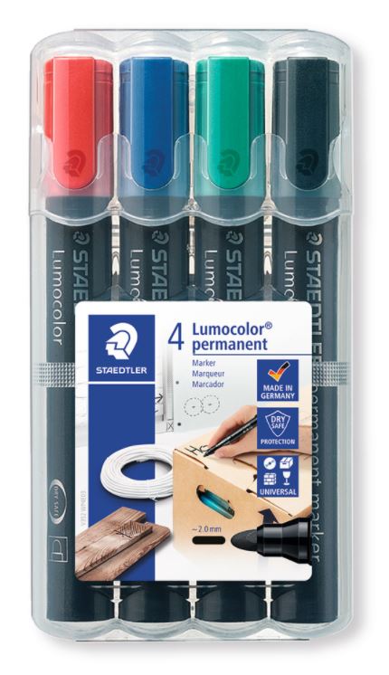 Staedtler Permanent Marker Bullet Tip Assorted - CornerBox