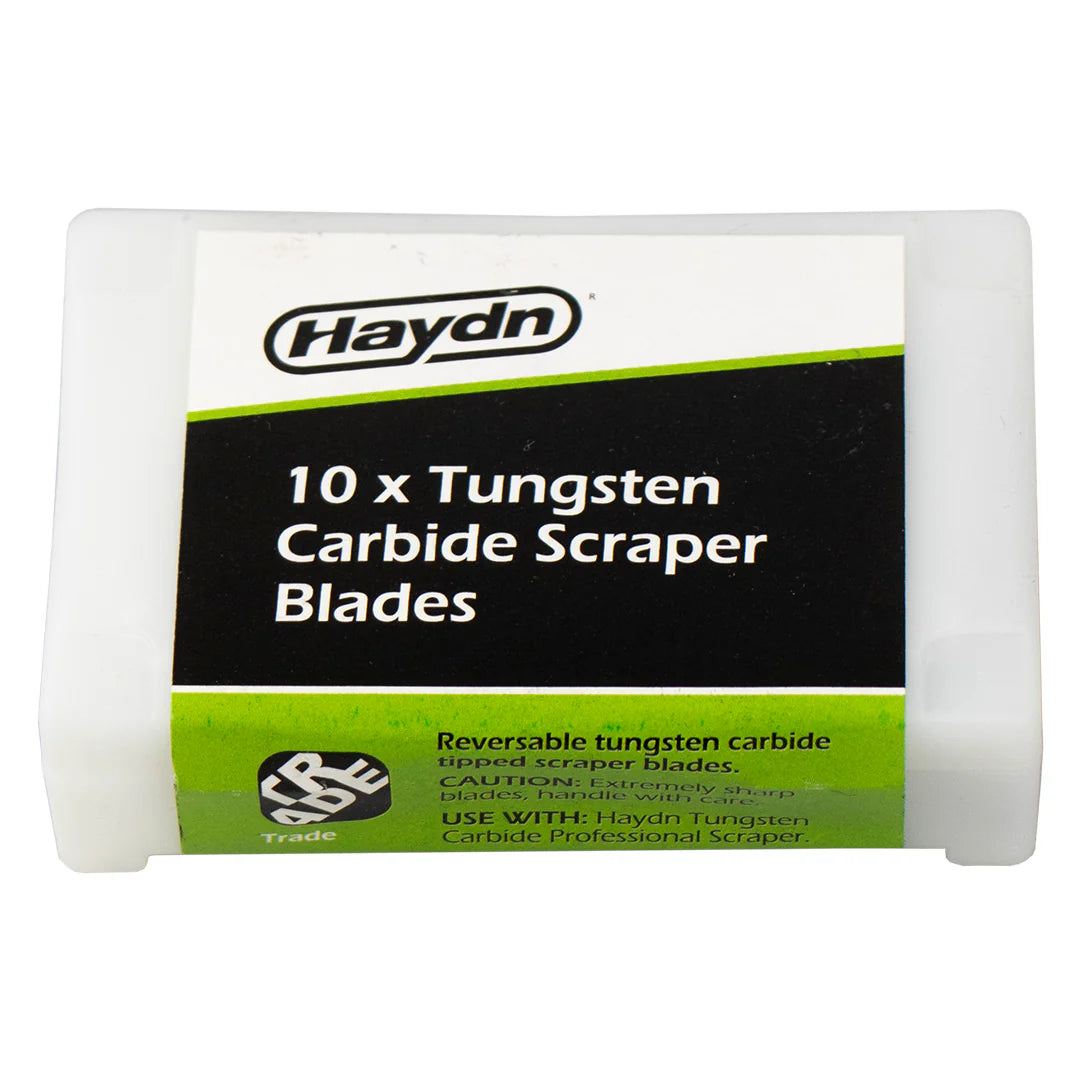 Haydn 50mm Tungsten Carbide Tipped Scraper Replacement Blades – Pack of 10