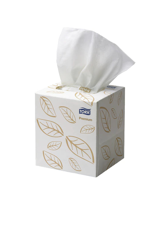 Tork Extra Soft Facial Tissue Cube - CornerBox