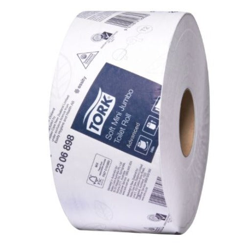 Tork Soft Mini Jumbo Toilet Roll pack of 12 - CornerBox