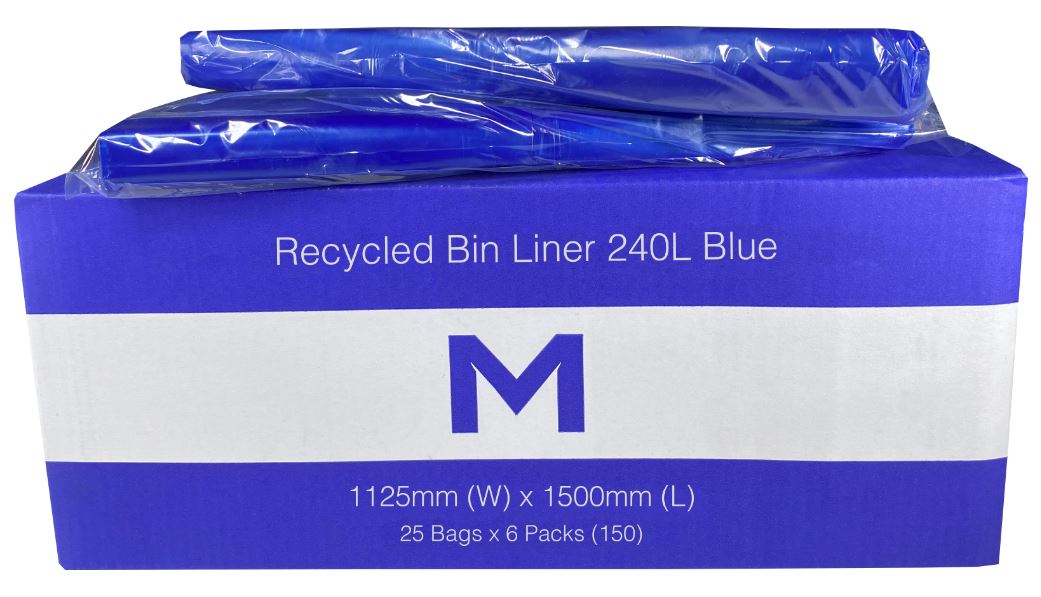 Recycled Bin Liner 240L - 150 liners - CornerBox