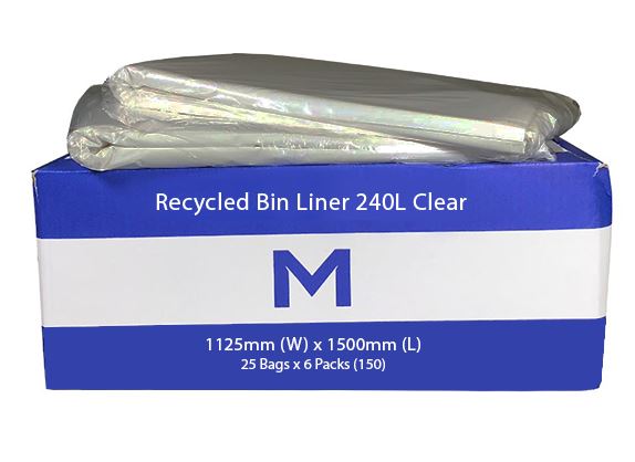 Recycled Bin Liner 240L - 150 liners - CornerBox